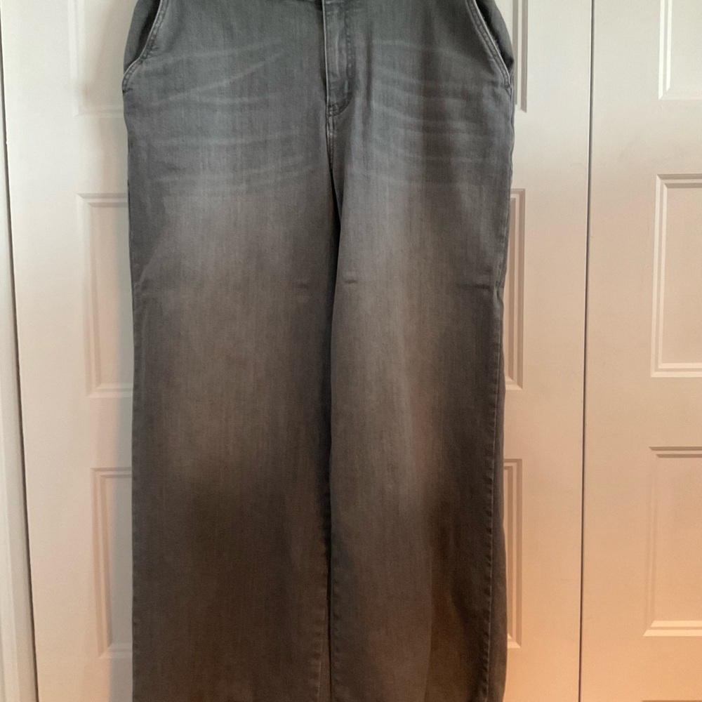 Gray Wide Leg Jeans